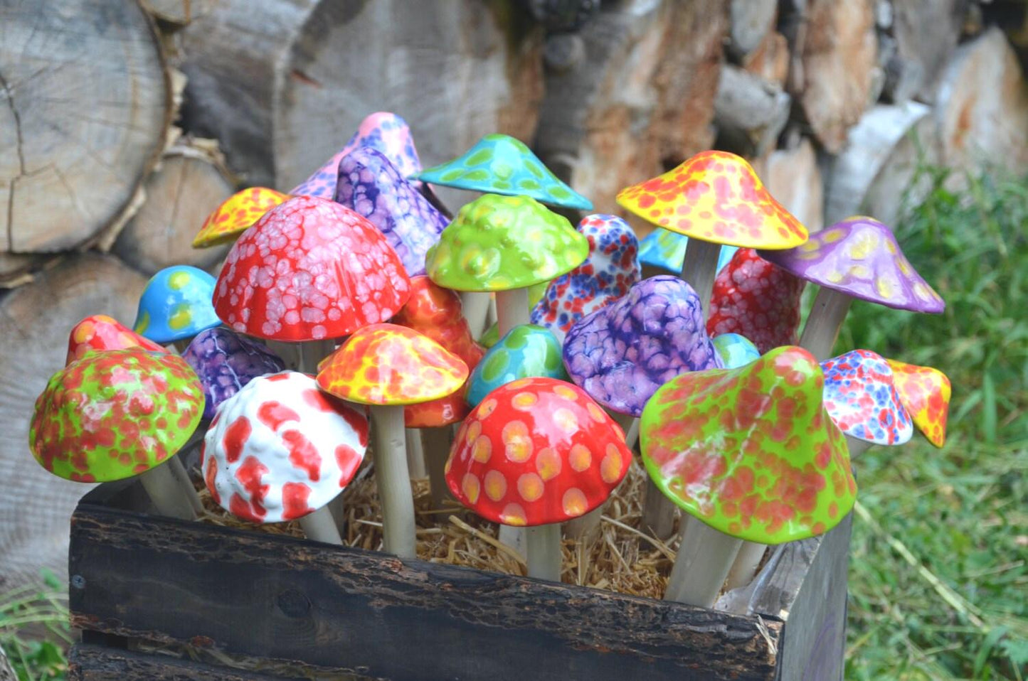 Shroomyz Ceramic Mushroom – Frosty Blue