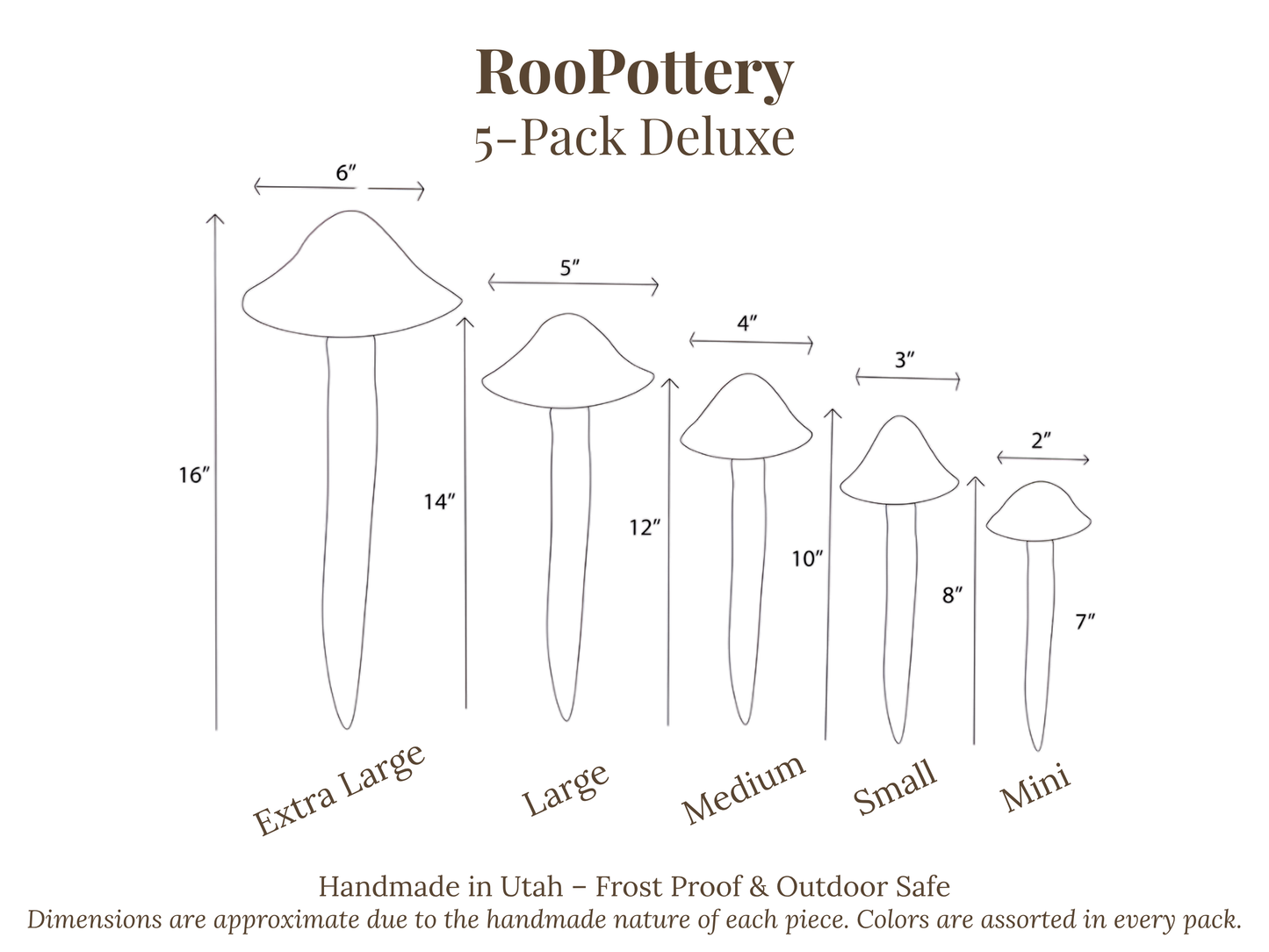 Shroomyz Ceramic Mushroom – Fantasy Variety Pack