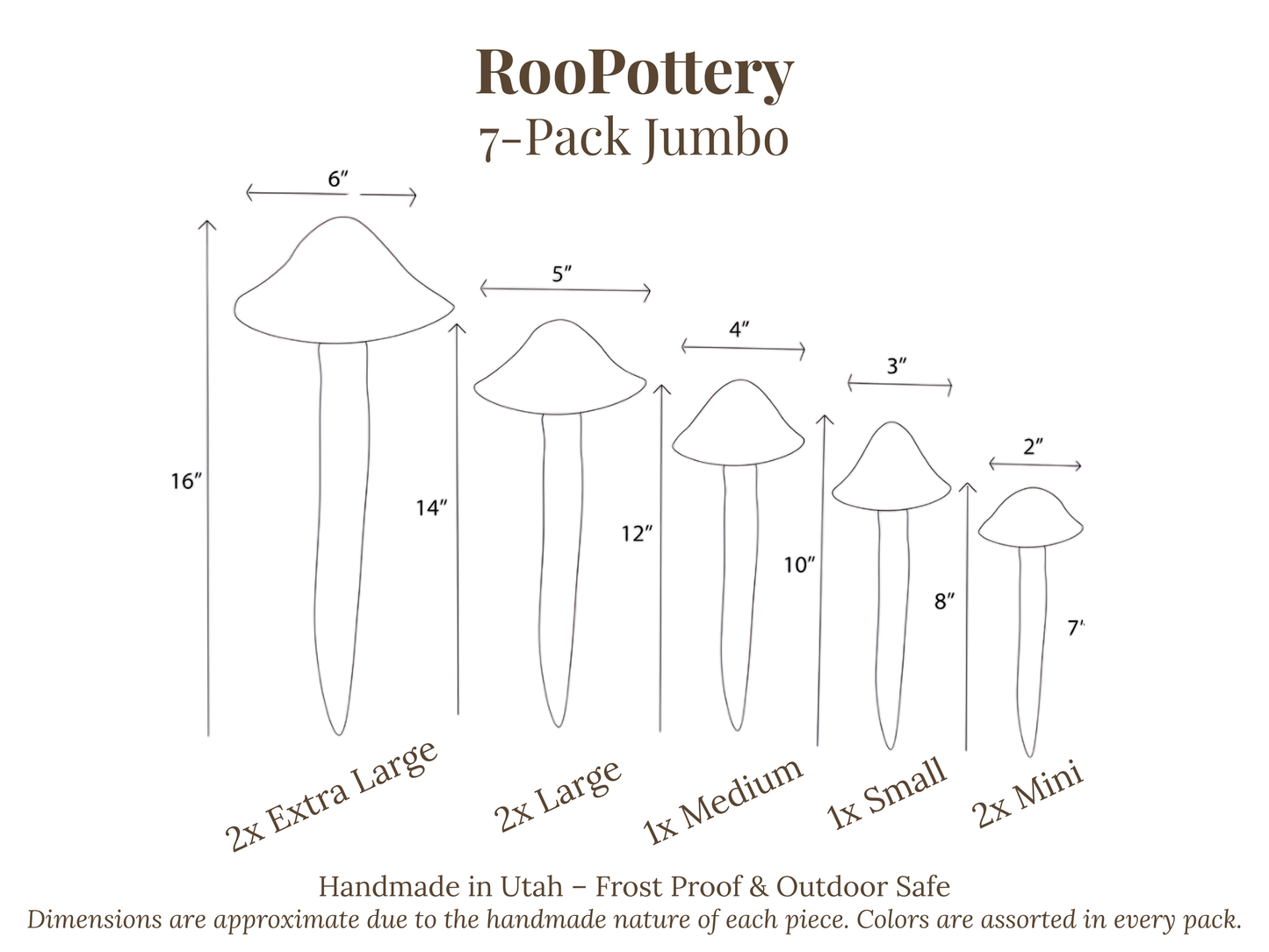 Shroomyz Ceramic Mushroom – Fantasy Variety Pack