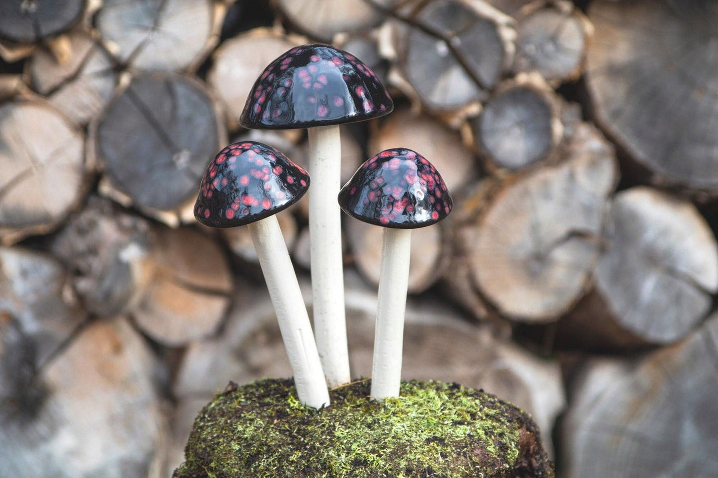 Shroomyz Ceramic Mushroom – Black Cherry