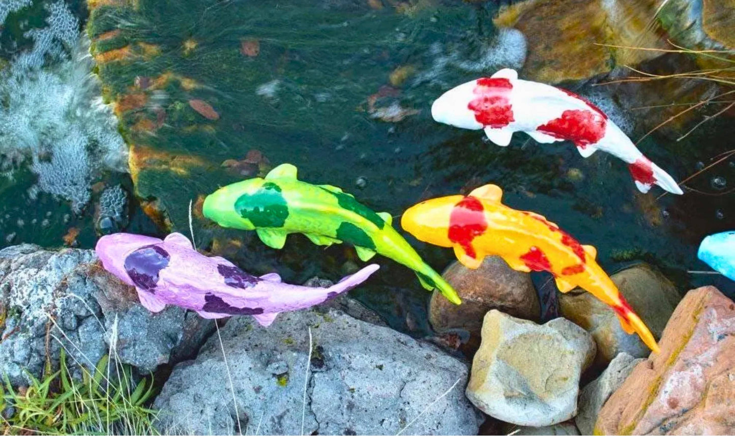 Ceramic Koi Fish Garden Stake – Green