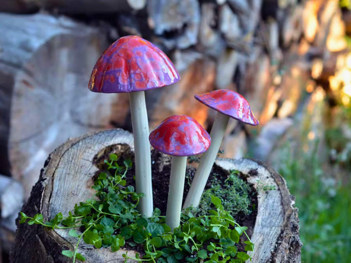 Shroomyz Ceramic Mushroom – Cherry Pop Rock