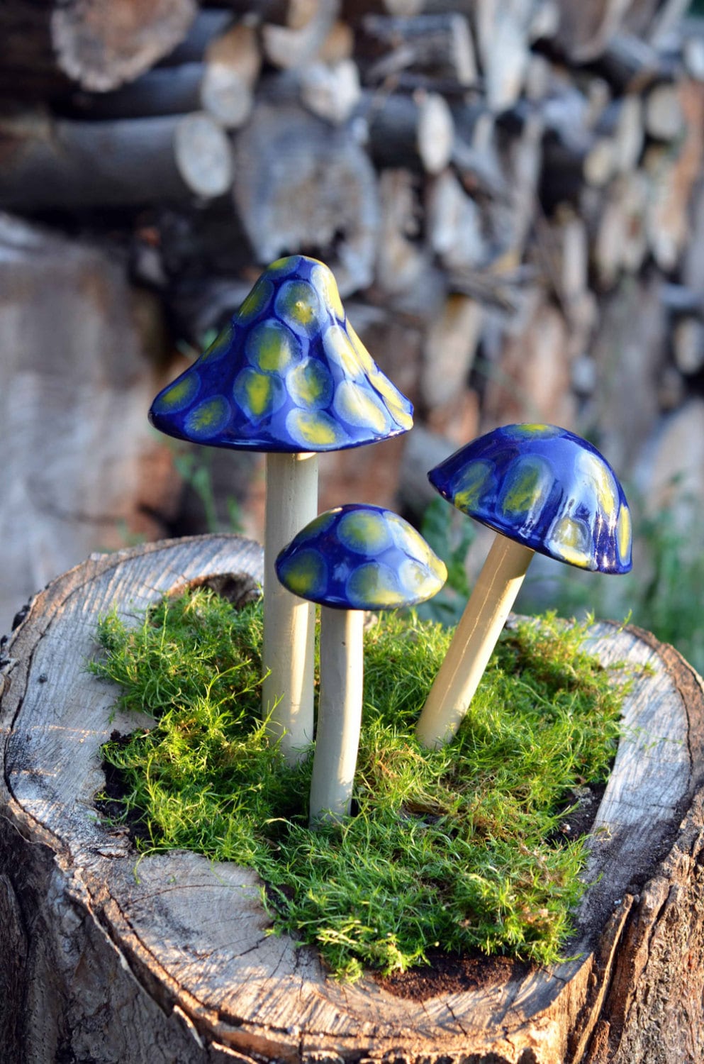 Shroomyz Ceramic Mushroom – Firefly Night