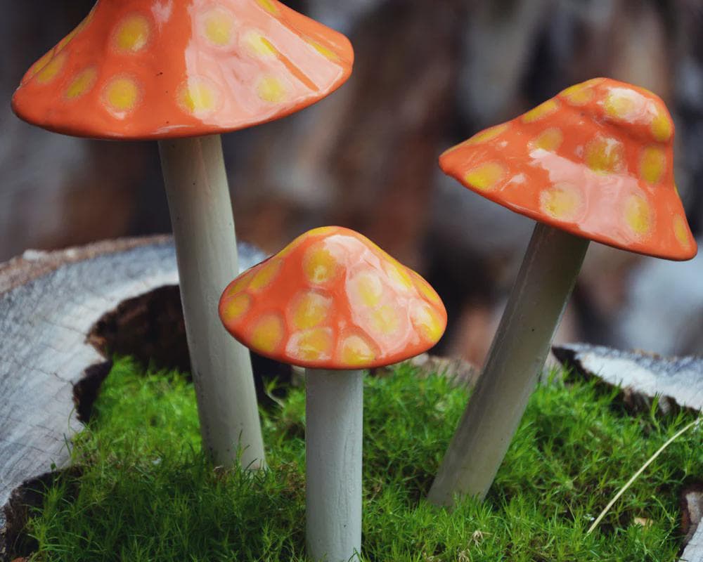 Shroomyz Ceramic Mushroom – Fuzzy Peach