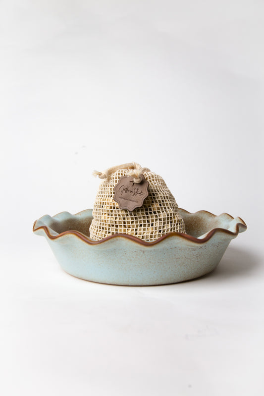 Deep Fluted Pie Dish & Pie Weights Set