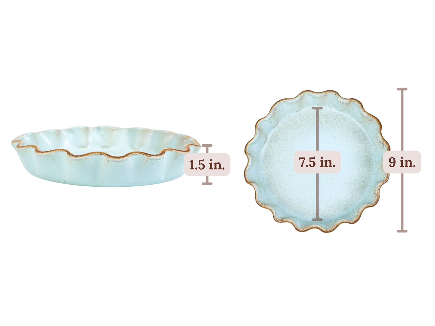 Deep Pinched Edge Quiche Dish