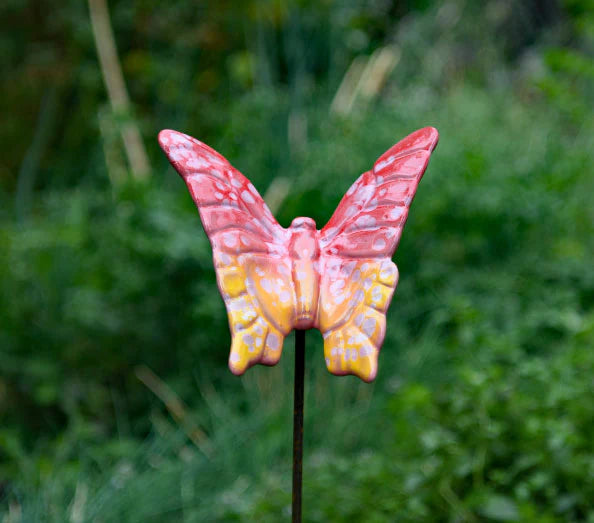 Flutterbyz Ceramic Butterfly Garden Stake