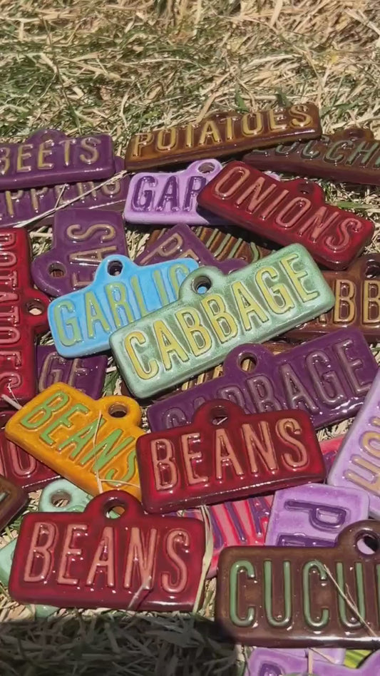 Vegetable & Fruit Garden Markers – Handmade Ceramic Stakes