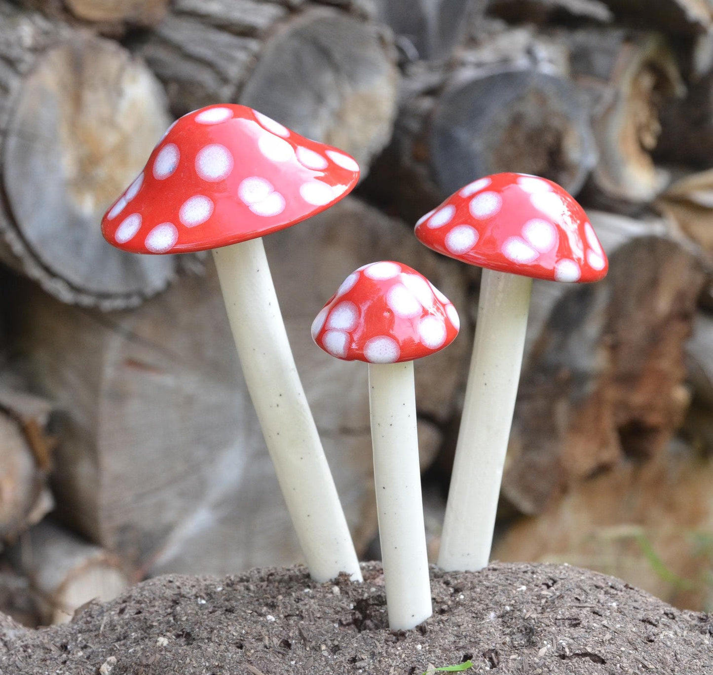Shroomyz Ceramic Mushroom – Red Polka Dot Variety Pack