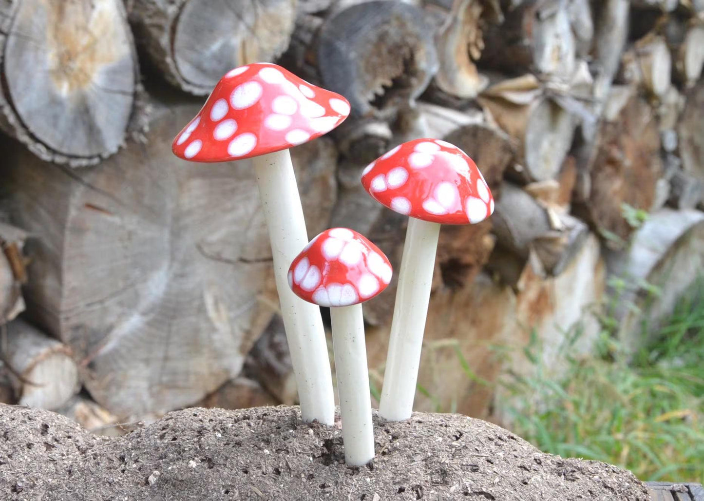 Shroomyz Ceramic Mushroom – Red Polka Dot Variety Pack